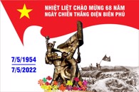 Mẫu tranh tuyên truyền chào mừng 68 năm Ngày chiến thắng Điện Biên Phủ (7/5/1954 - 7/5/2022)